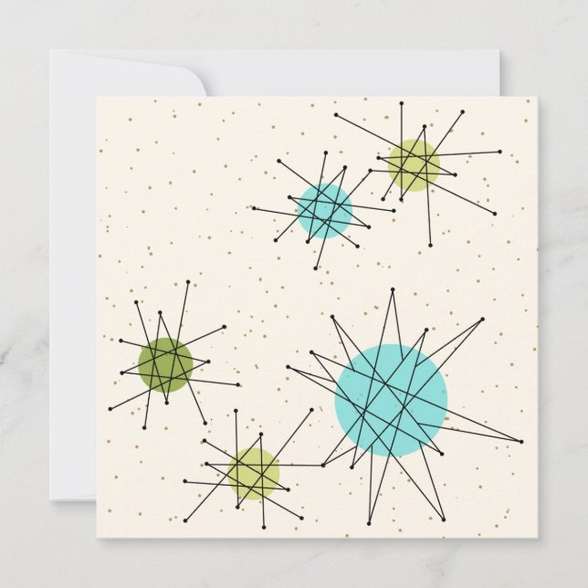 Invitation Iconique de Starbursts Atomique (Devant)