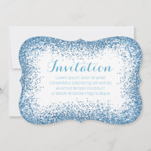 Invitation Icy Blue Sprinkle Illusion