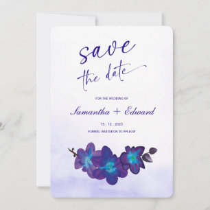 Invitation Idées de carton de mise en garde Orchidée Bleue Tu
