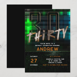 Invitation Idées de fête d'anniversaire 30 ans pour hommes