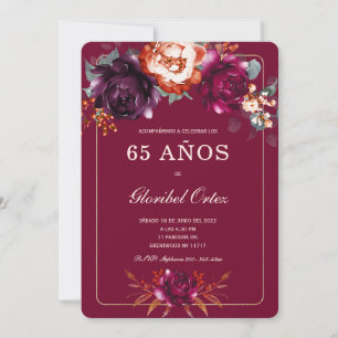 Invitation Idées de fête d'anniversaire de 65 ans pour