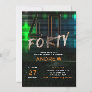 Invitation Idées de fête d'anniversaire pour hommes de 40 ans