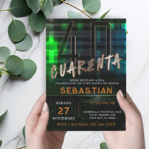 Invitation Idées de fêtes pour les 40 ans pour les garçons