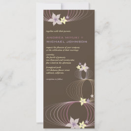 Invitation Ikebana Violet Frangipani Mariage tropical Invitat