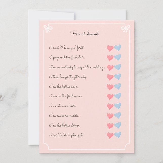 Invitation Il a dit qu'elle a dit bachelorette partie (Devant)