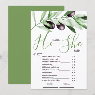 Invitation Il a dit qu'elle dit Fête des mariées des Branches
