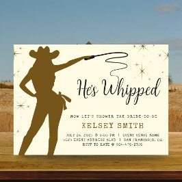 Invitation Il a essuyé la Fête des mariées de Whip Cowgirl