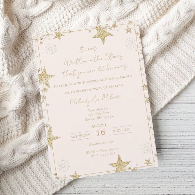 Invitation Il a été écrit dans les étoiles adoption douche (Créateur téléchargé)