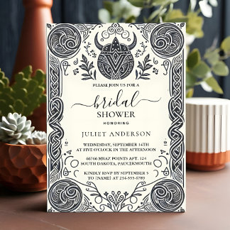 Invitation Il Celtic Nordic amusant Fête des mariées médiéval