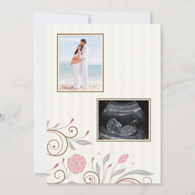 Invitation Il est d'usage d'invitation de baby shower de (Devant)