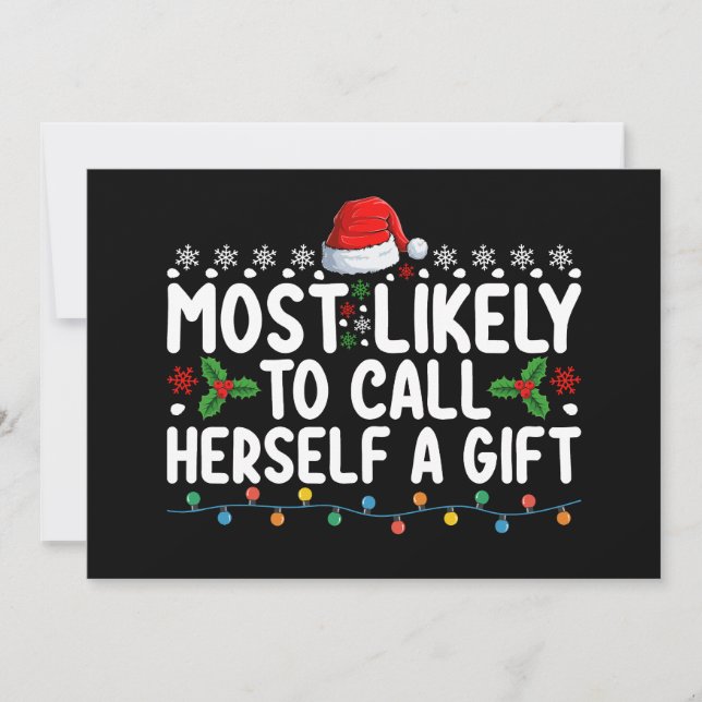 Invitation Il Est Probable Que Vous Vous Appeliez Un Noël Cad (Devant)