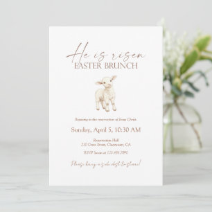 Invitation Il Est Ressuscité Brunch de Pâques Résurrection Ch