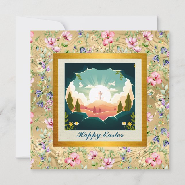 Invitation Il est ressuscité et célébration du dimanche de la (Devant)