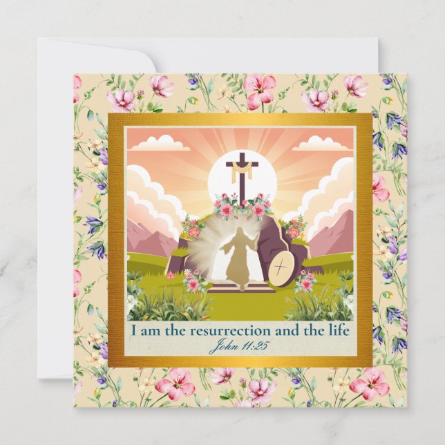 Invitation Il est ressuscité et célébration du dimanche de la (Devant)