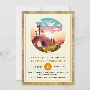 Invitation Il est ressuscité et fête de la résurrection diman