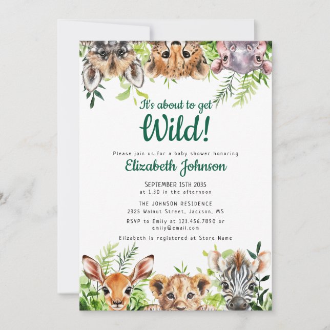 Invitation Il est sur le point d'obtenir le Baby shower sauva (Devant)