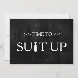 Invitation Il est temps d'adapter Black Chalk Board Red Crava