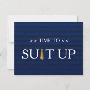 Invitation Il est temps d'adapter la Cravate Blue Gold