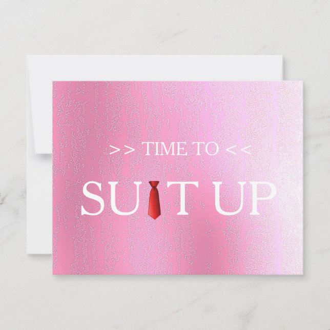 Invitation Il est temps d'ajouter un flou de Cravate rouge Ar (Devant)