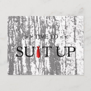 Invitation Il est temps de répondre à la Cravate rouge Arrièr