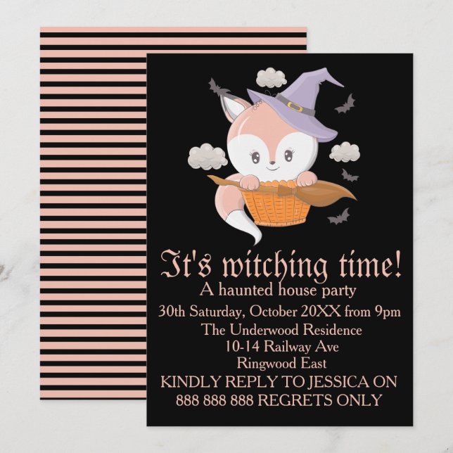 INVITATION IL EST TEMPS DE VOIR HALLOWEEN PARTY (Devant / Derrière)