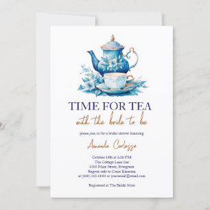 Invitation Il Est Temps Pour Le Thé Avec La Mariée D'Être Dou