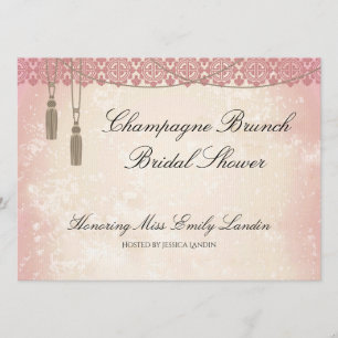 Invitation Il était une fois Champagne Brunch Fête des mariée