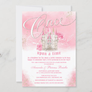 Invitation Il Était Une Fois Le Baby shower Du Château Prince