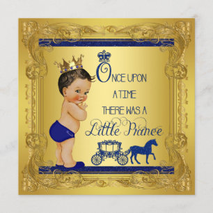 Invitation Il était une fois Prince Ethnic Baby Boy Douche