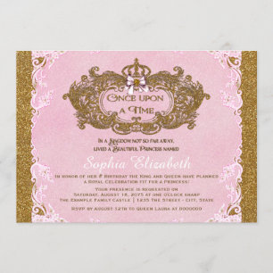 Invitation Il était une fois princesse Birthday