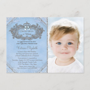 Invitation Il était une fois princesse Birthday de photo