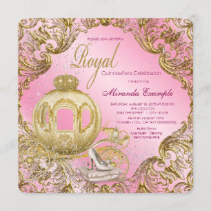 Invitation Il était une fois princesse Quinceañera
