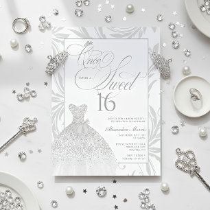 Invitation Il était une fois un anniversaire de princesse arg