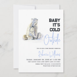 Invitation Il fait froid à l'extérieur du Baby shower d'hiver