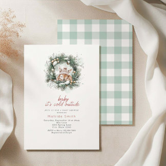 Invitation Il fait froid à l'extérieur du beau Baby shower de