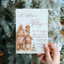 Il faut un Baby shower d'hiver de Noël de village