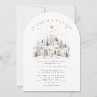 Il faut un Baby shower d'hiver de village