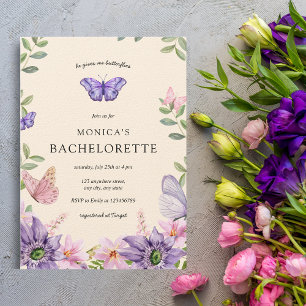 Invitation Il me donne des papillons Fleur sauvage Bacheloret