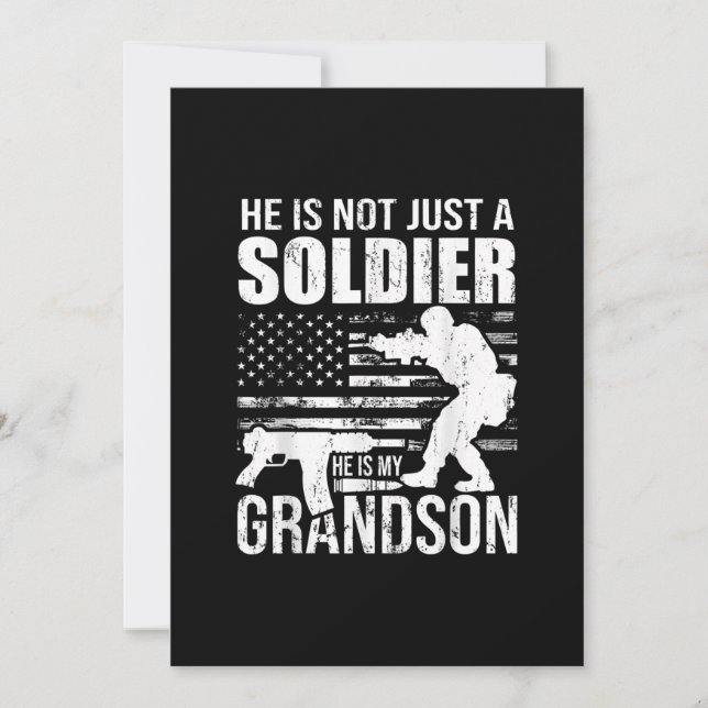 Invitation Il n'est pas juste un soldat il est mon petit-fils (Devant)