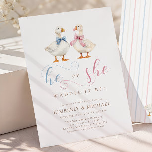 Invitation Il ou Elle Révélation du sexe de l'oie