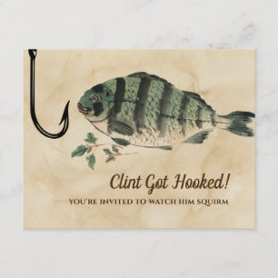 Invitation Il S'Est Fait Hook ! Fish Funny