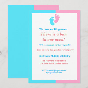 Invitation Il y a un chignon dans notre four le genre révèle