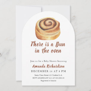 Invitation Il y a un pain dans le Baby shower du four