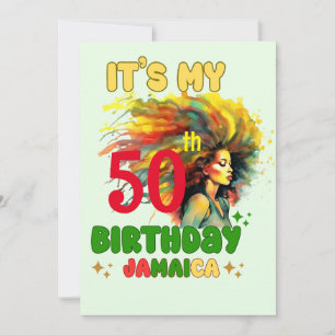 Invitation Ile Vibes Jamaïque Anniversaire Groupe de Filles C