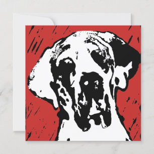 Invitation Illustration artistique Great Dane