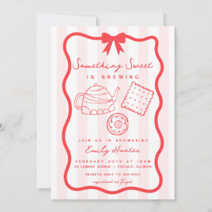 Invitation illustration baby shower Tea Doodle