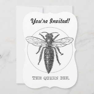 Invitation Illustration d'antiquité de l'insecte de la reine 