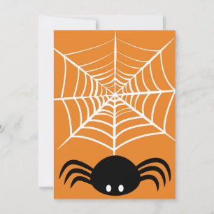 Invitation Illustration d'araignée effrayante pour Halloween