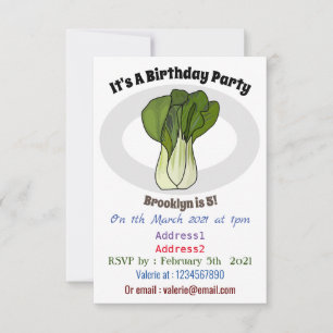 Invitation Illustration de Bok choy