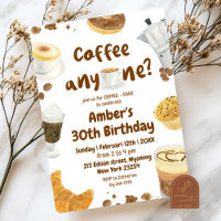 Illustration de fête d'anniversaire de café